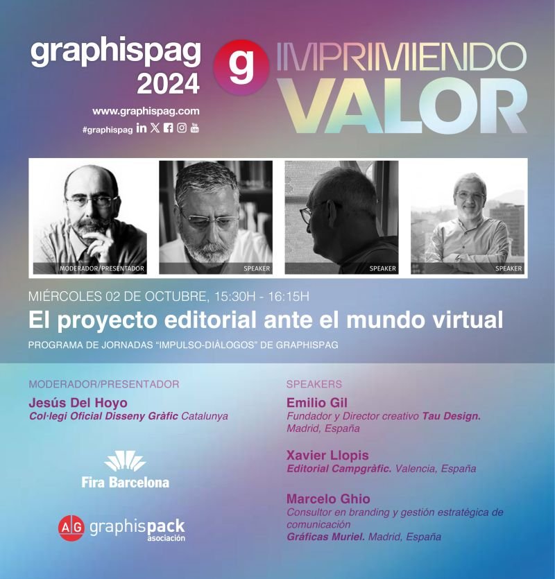 Empresa de artes gráficas e Impresión digital | Gráficas Muriel | Gráficas Muriel en Graphispag 2024: diseño editorial frente al mundo virtual | Muriel en Graphispagh 2024